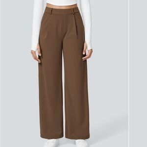 HALARA Brown Wide-Leg Pants